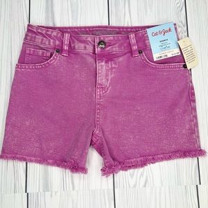 Girls' Mid-Rise Jean Shorts - Cat & Jack™ Purple